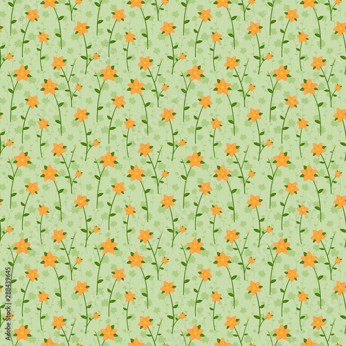 Small flower garden seamless repeat pattern flora background