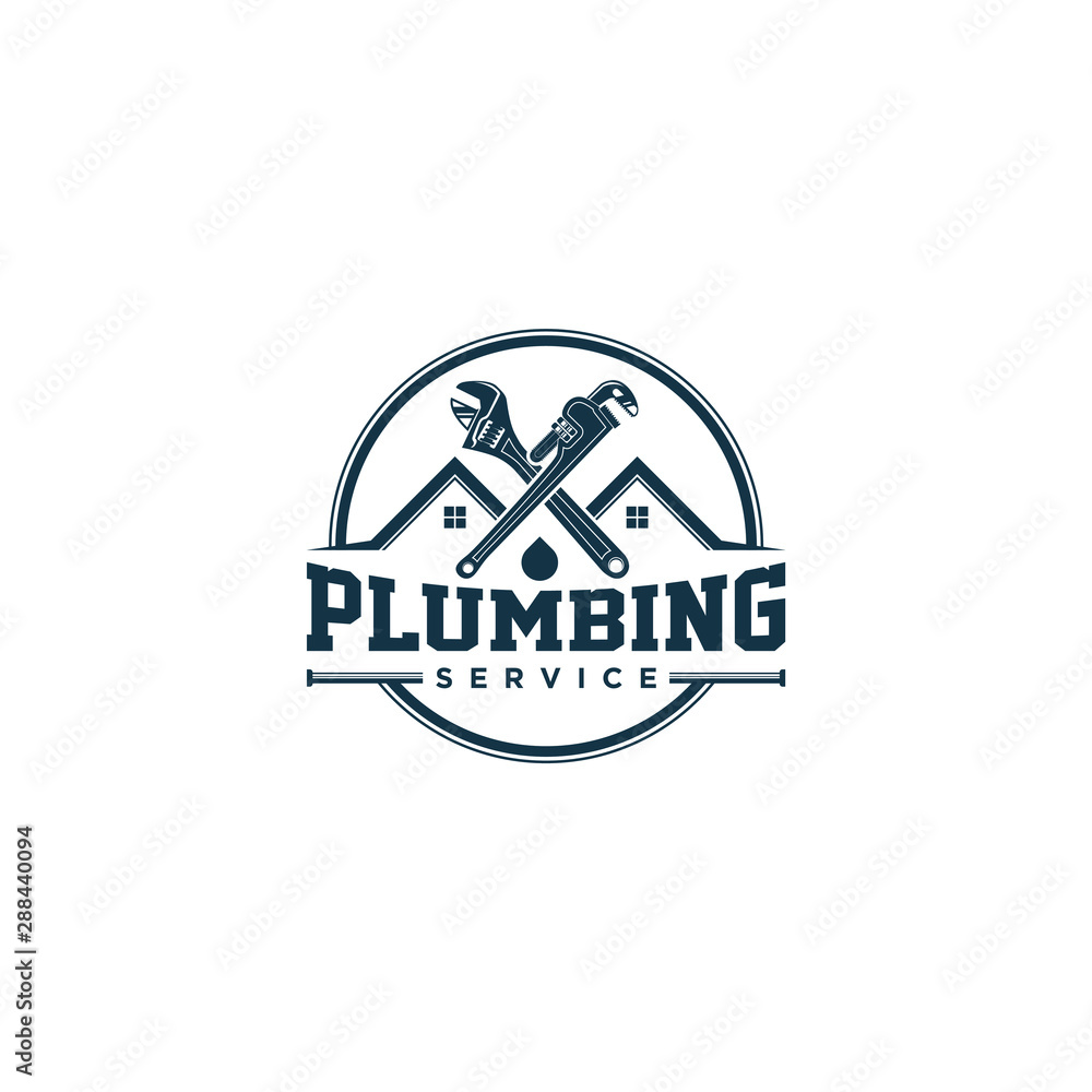 Obraz premium Plumbing service logo design - modern logo