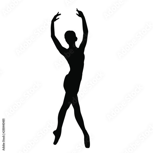 ballet dancer poses silhouette
