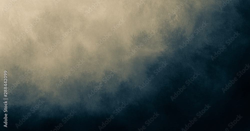 Abstract watercolor dark blue and yellow gradient paint grunge texture wall background.