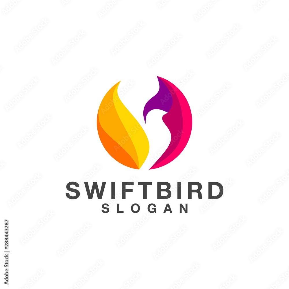 bird logo icon - vector illustration on a light background bird logo icon - vector illustration on a light background