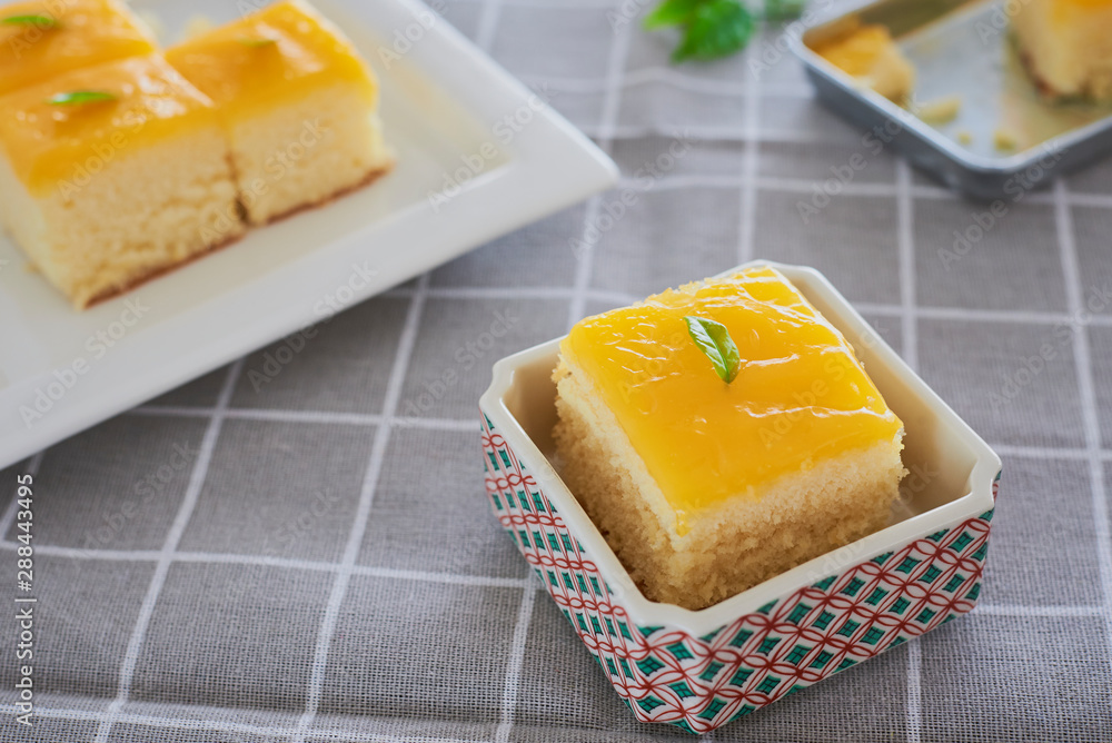 Piece Of Orange Butter Cake. Piece Of Orange Butter Cake.