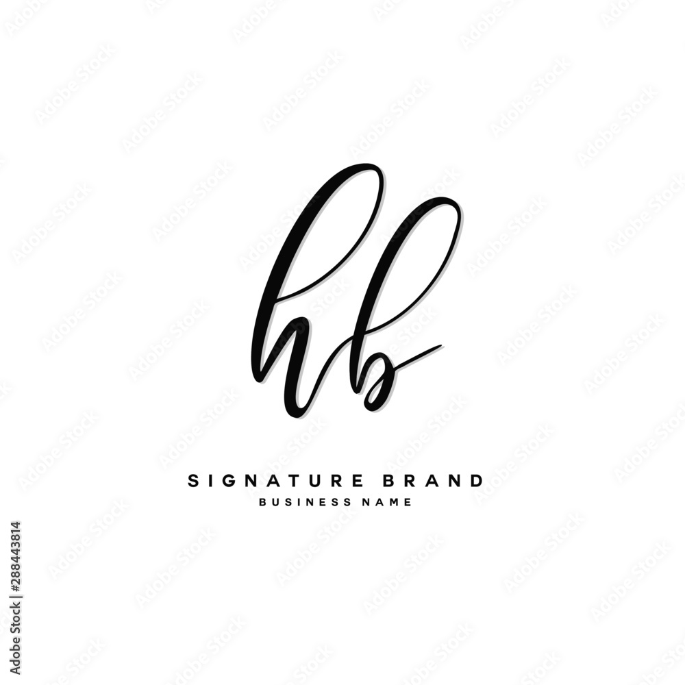 H B HB Initial letter handwriting and signature logo concept design. H B HB Initial letter handwriting and signature logo concept design.