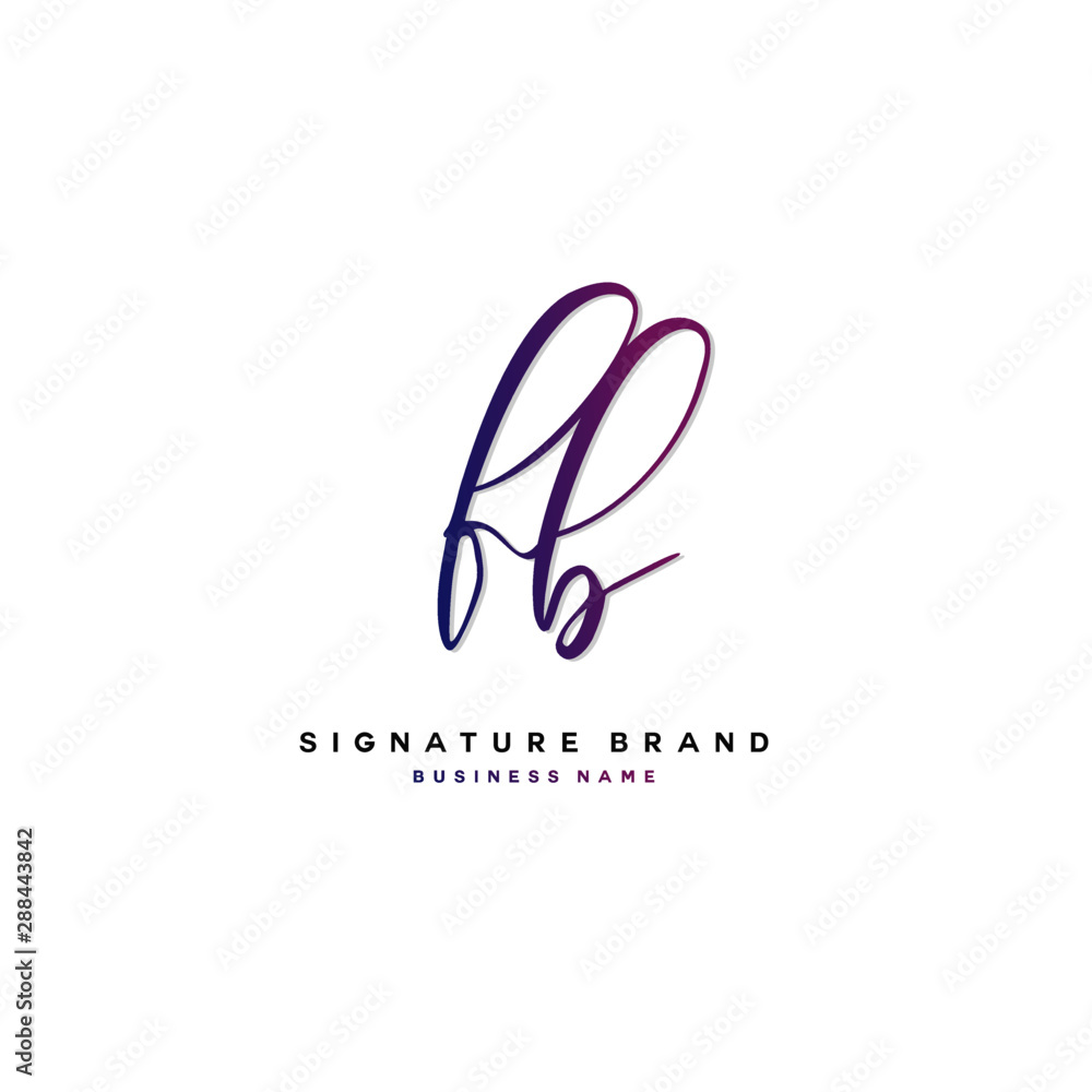 F B FB Initial letter handwriting and signature logo concept design. F B FB Initial letter handwriting and signature logo concept design.