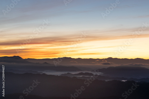 Sunrise above the Hakuba Valley, Nagano prefecture, Japan