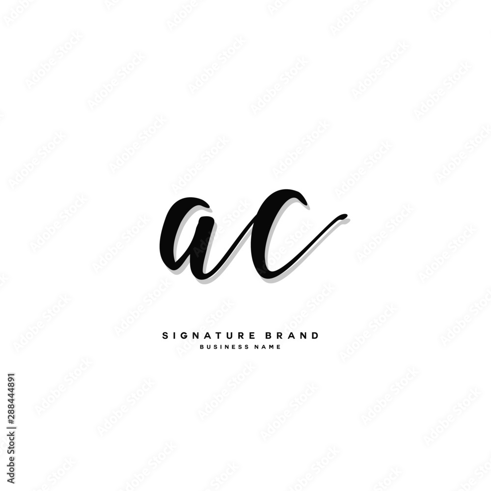 A C AC Initial letter handwriting and signature logo concept design. A C AC Initial letter handwriting and signature logo concept design.