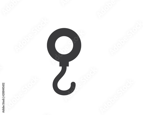Crane hook logo vector illustration
