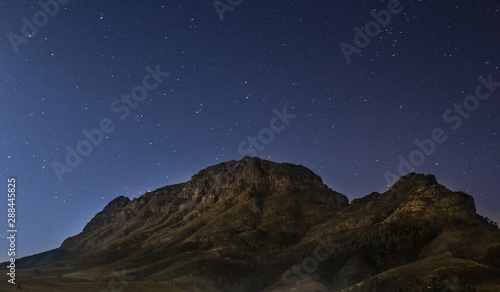 mountains under the stars