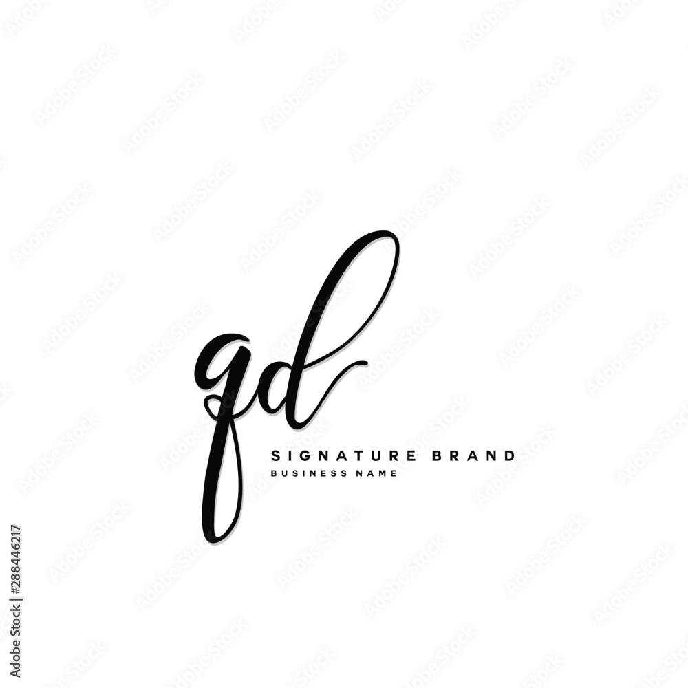 Q D QD Initial letter handwriting and signature logo concept design. Q D QD Initial letter handwriting and signature logo concept design.