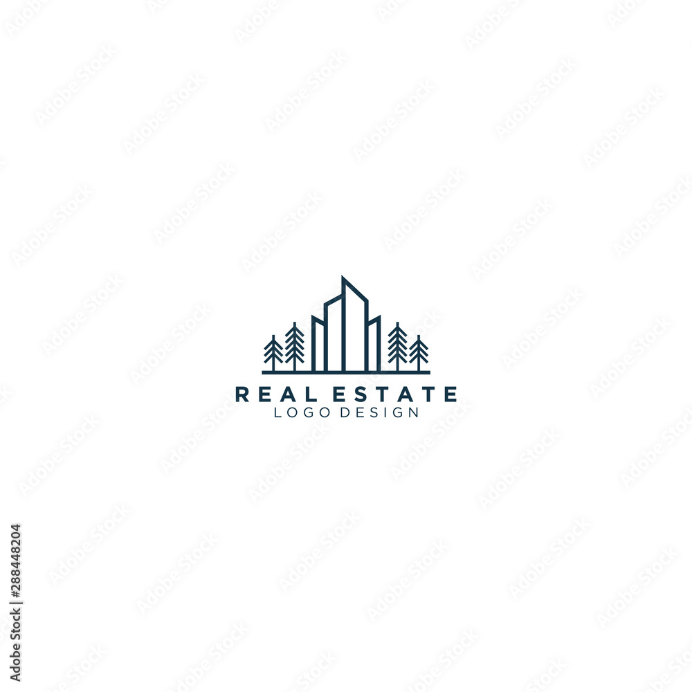 Fototapeta premium Real estate logo - modern and simple design