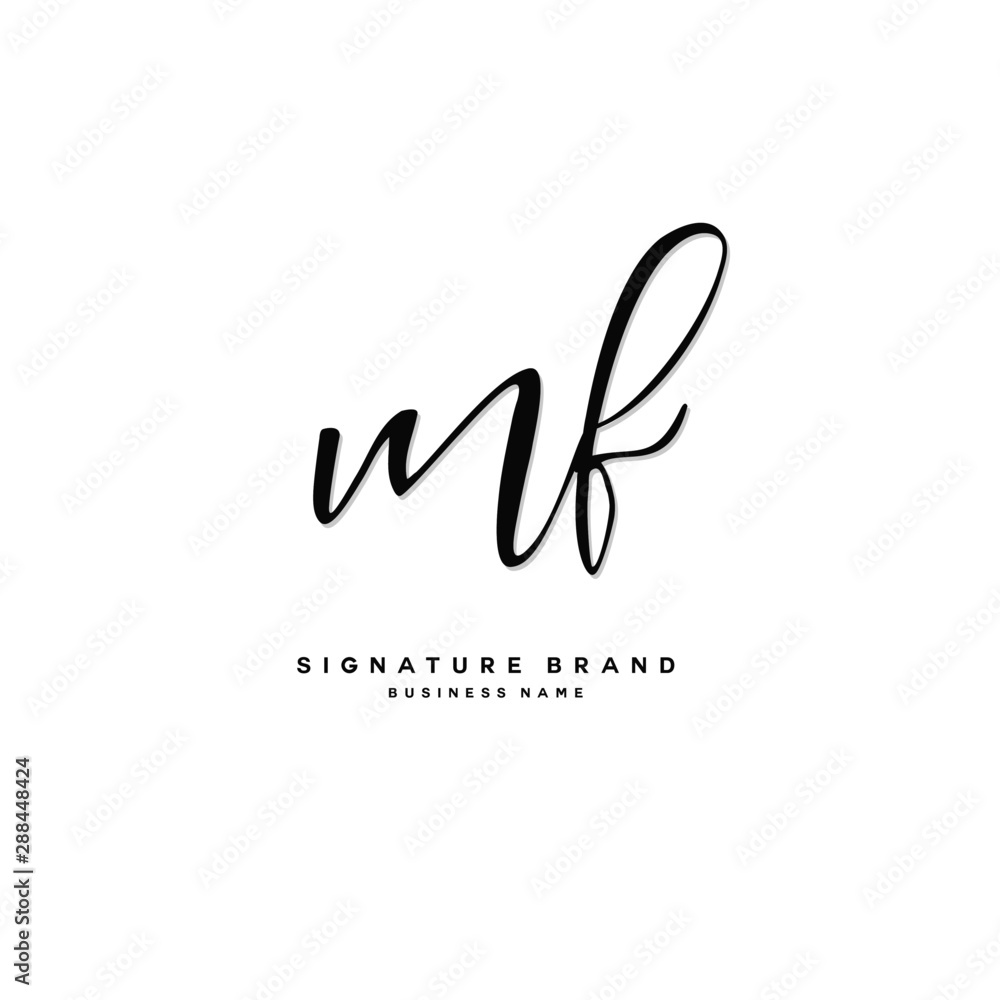 M F MF Initial letter handwriting and signature logo concept design. M F MF Initial letter handwriting and signature logo concept design.