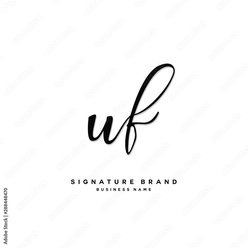 U F UF Initial letter handwriting and signature logo concept design. U F UF Initial letter handwriting and signature logo concept design.