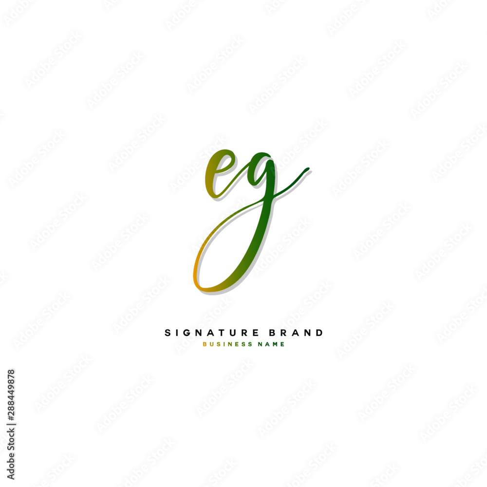 E G EG Initial letter handwriting and signature logo concept design. E G EG Initial letter handwriting and signature logo concept design.