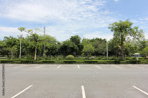 Courtyard for parking in the nature park