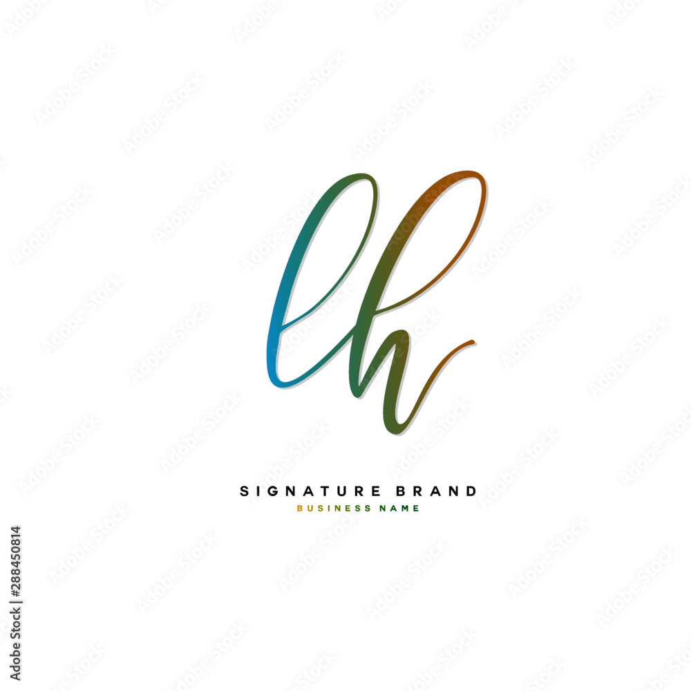 L H LH Initial letter handwriting and signature logo concept design. L H LH Initial letter handwriting and signature logo concept design.