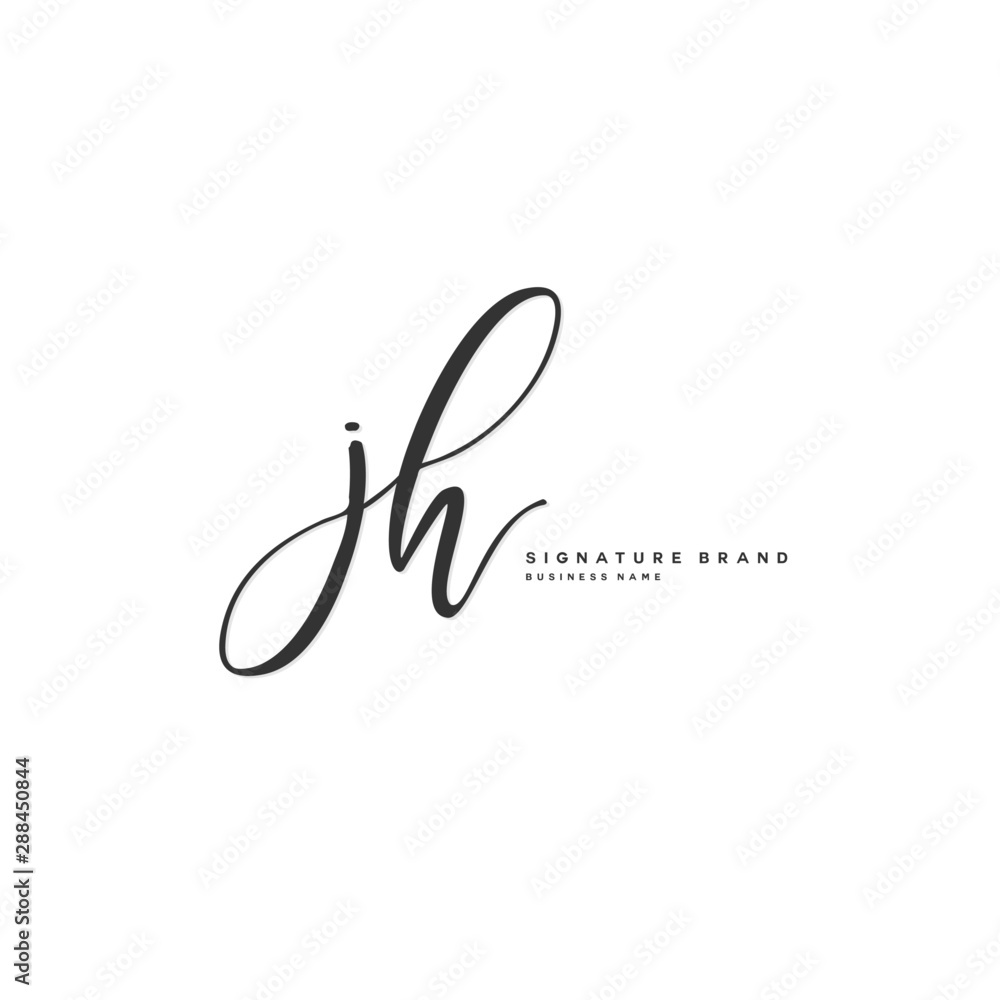 J H JH Initial letter handwriting and signature logo concept design. J H JH Initial letter handwriting and signature logo concept design.