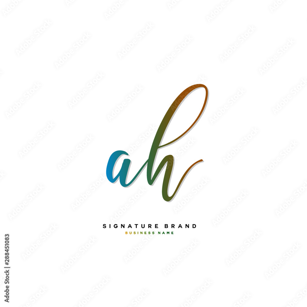 A H AH Initial letter handwriting and signature logo concept design. A H AH Initial letter handwriting and signature logo concept design.