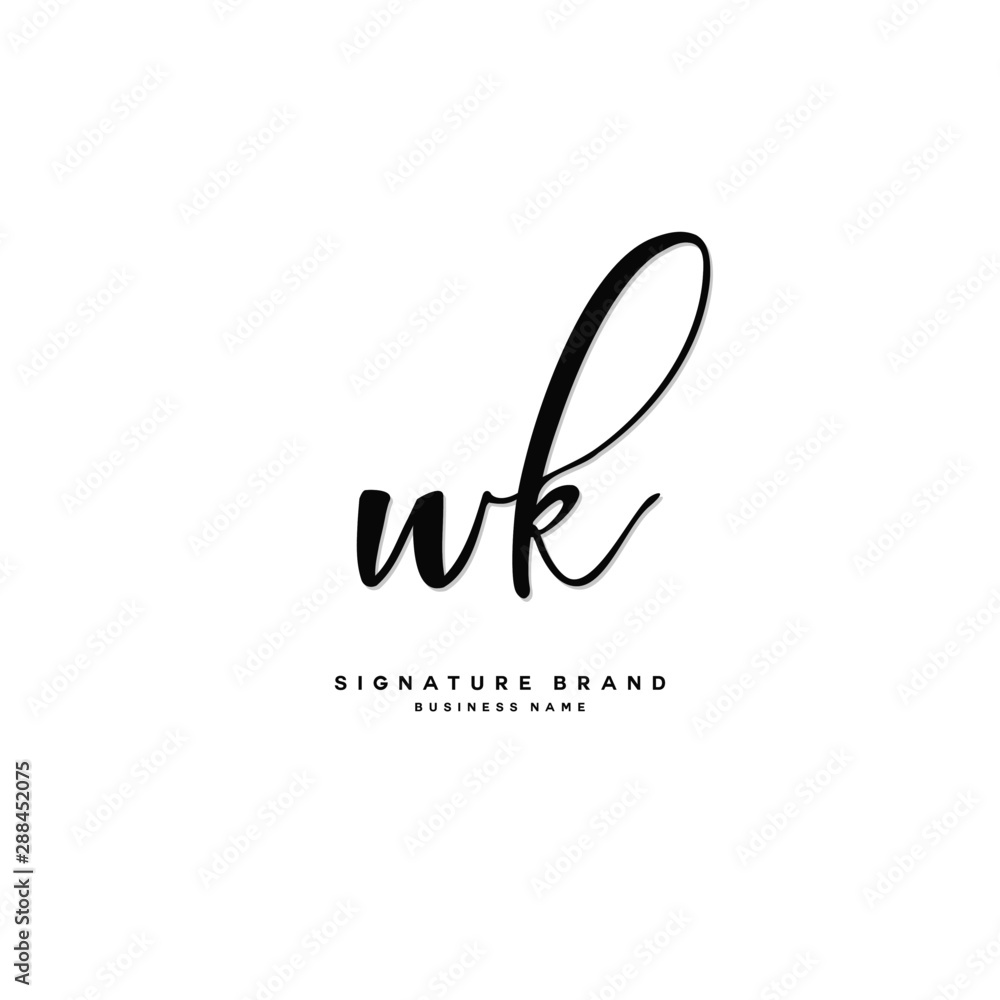 W K WK Initial letter handwriting and signature logo concept design. W K WK Initial letter handwriting and signature logo concept design.