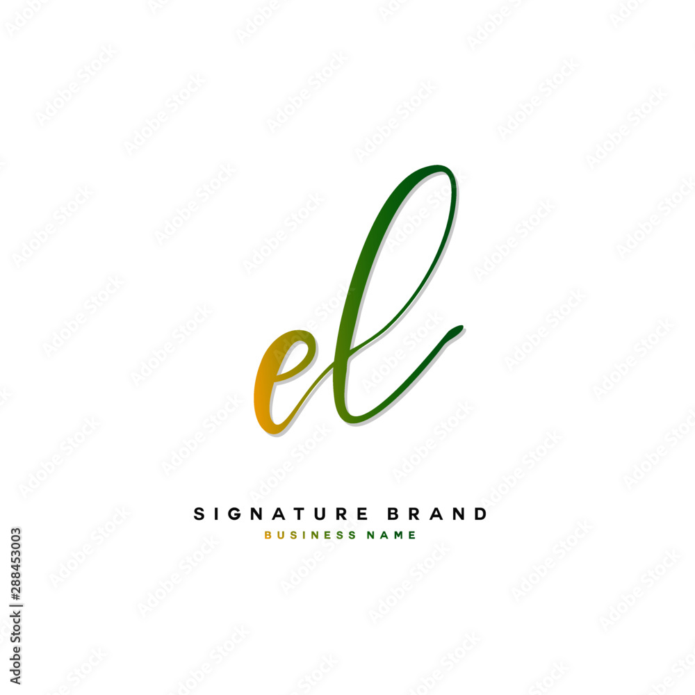 E L EL Initial letter handwriting and signature logo concept design. E L EL Initial letter handwriting and signature logo concept design.