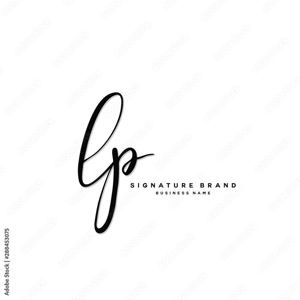 L P LP Initial letter handwriting and signature logo concept design. L P LP Initial letter handwriting and signature logo concept design.