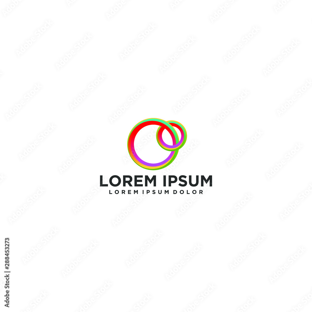 Modern technology logo - internet web and apps design