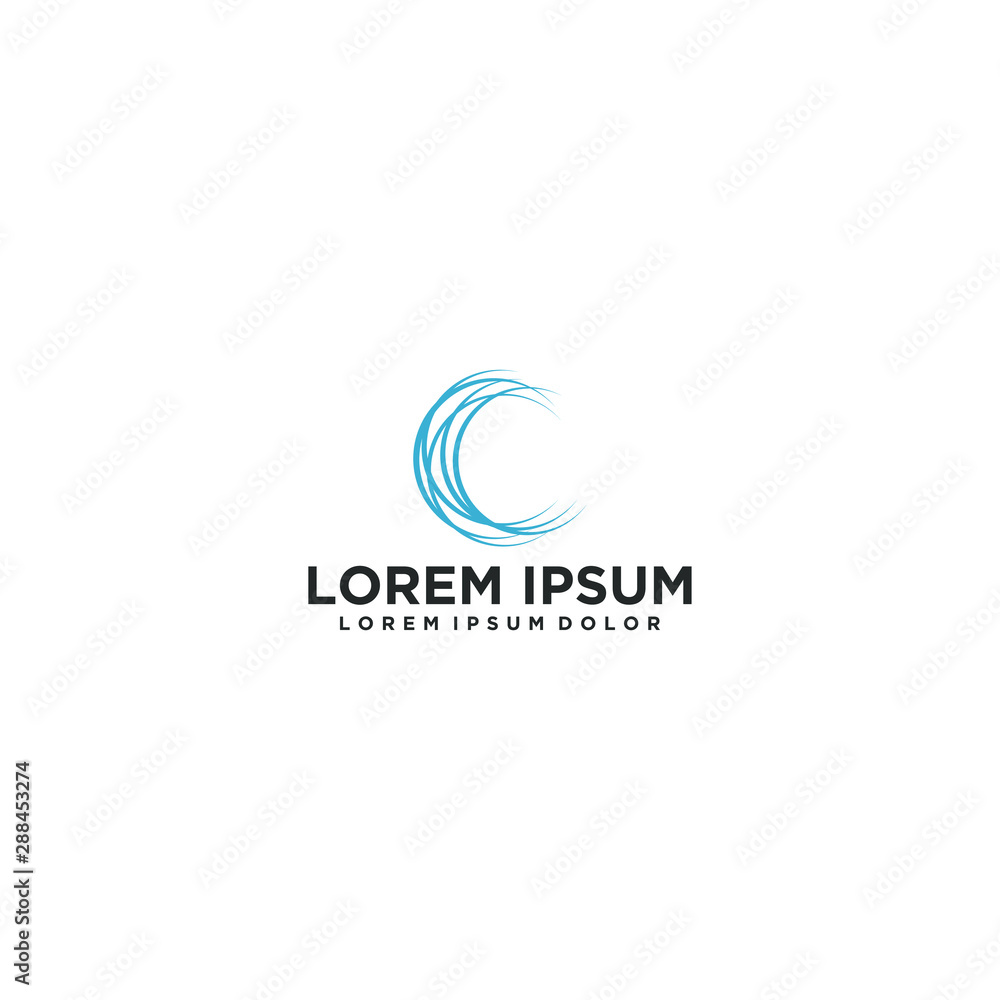 Modern technology logo - internet web and apps design