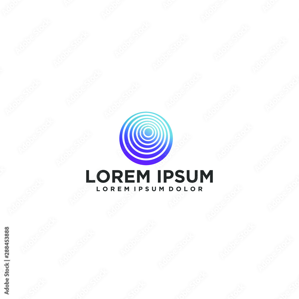 Modern technology logo - internet web and apps design Modern technology logo - internet web and apps design