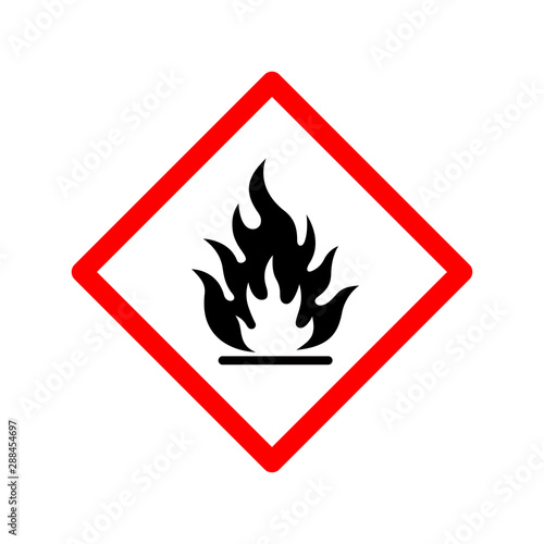 flammable icon vector design template