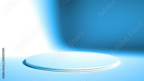 Elegant, beautiful abstract background with elements, studio, pedestal, minimalism. 3d illustration, 3d rendering.