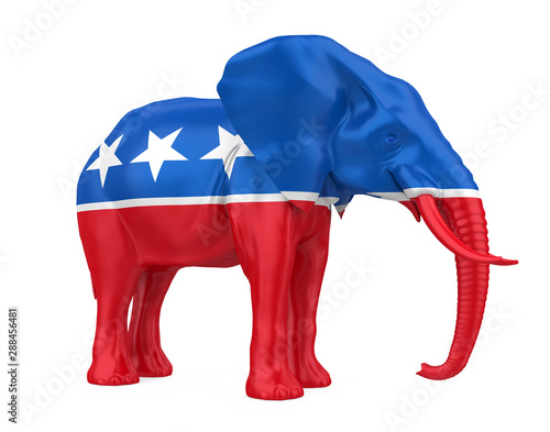 Republican Elephant Illustration Isolated photo