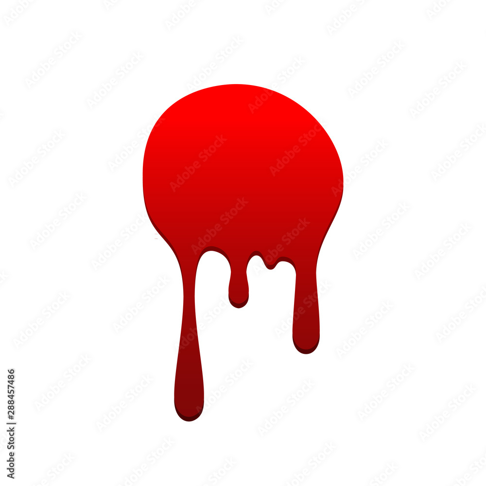 Blood drip. Drop blood isloated white background. Happy Halloween decoration design. Red splatter stain, splash spot, horror blot. Bleeding bloodstain scare texture. Liquid paint. Vector illustraton Blood drip. Drop blood isloated white background. Happy Halloween decoration design. Red splatter stain, splash spot, horror blot. Bleeding bloodstain scare texture. Liquid paint. Vector illustraton