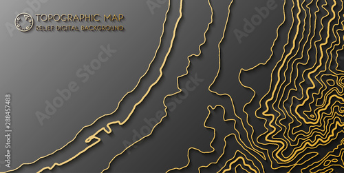 Map line of topography. Vector abstract topographic map concept with space for your copy. Black and white wave. Abstract paper cut. Abstract colorful waves. Wavy banners. Color geometric form