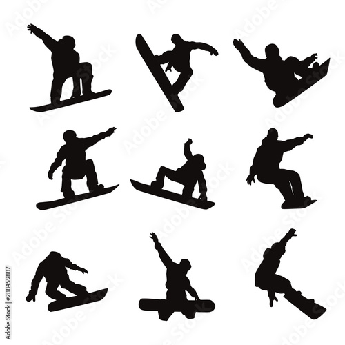 Snowboarding Silhouettes Pack