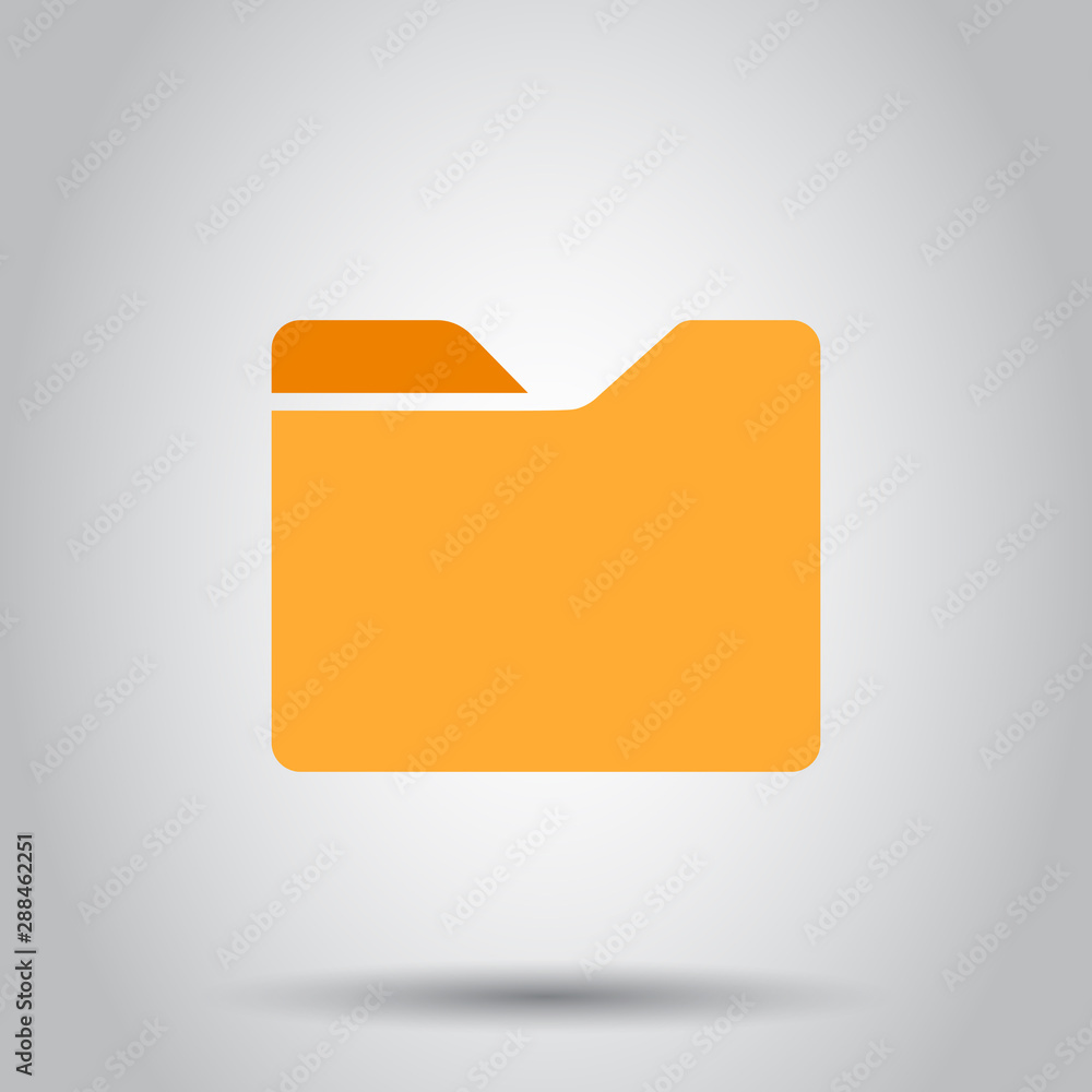 File folder icon in flat style. Documents archive vector illustration on isolated background. Storage business concept. File folder icon in flat style. Documents archive vector illustration on isolated background. Storage business concept.