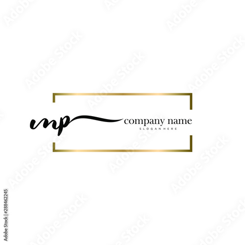 MP initial handwriting logo vector.