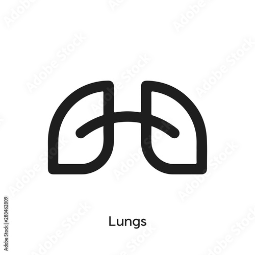 lungs icon vector symbol