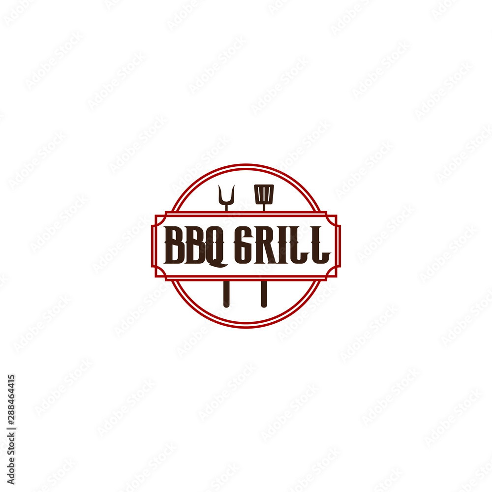 Barbecue bbw grill restaurant food drink logo design - fire meat sausage spatula element Barbecue bbw grill restaurant food drink logo design - fire meat sausage spatula element