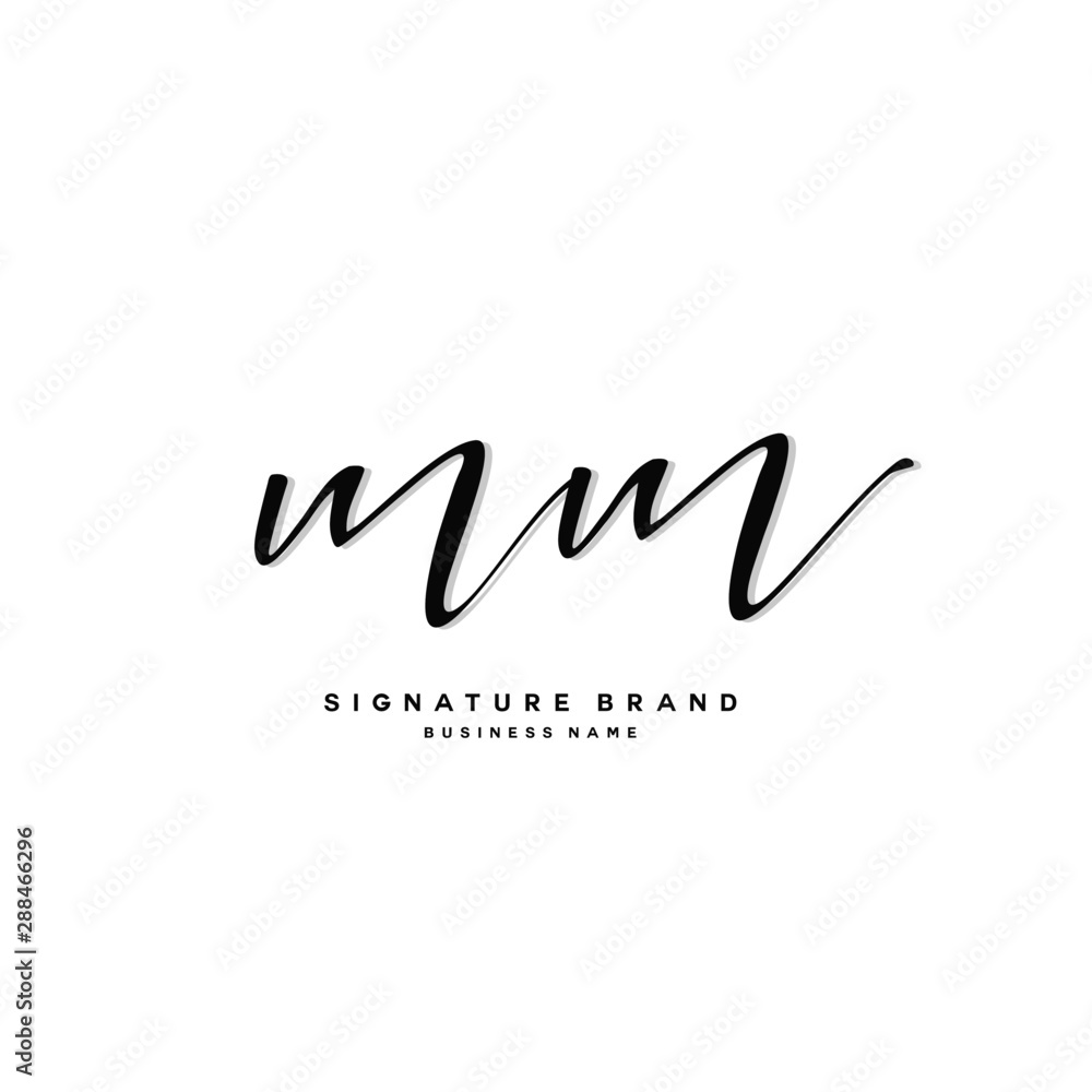 M MM Initial letter handwriting and signature logo. A concept handwriting  initial logo with template element. 21864865 Vector Art at Vecteezy