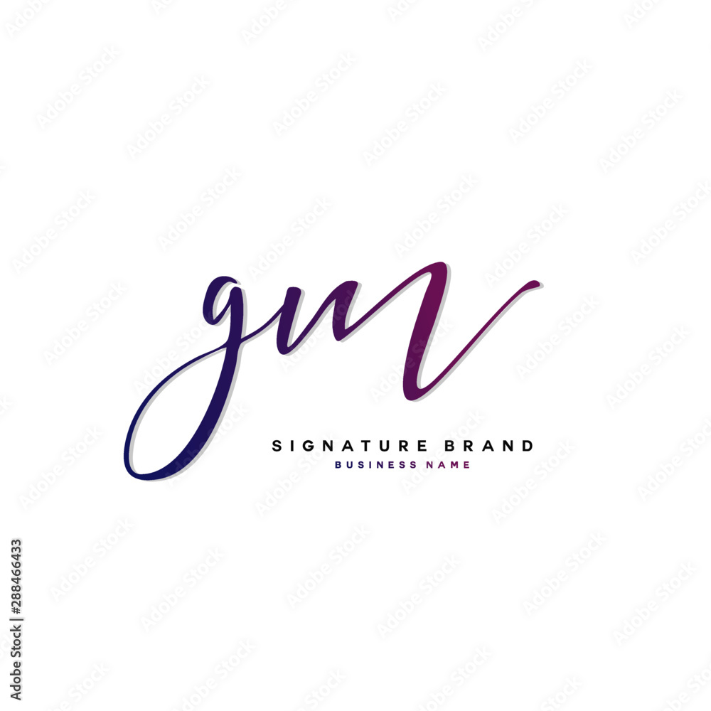 G M GM Initial letter handwriting and signature logo concept design. G M GM Initial letter handwriting and signature logo concept design.