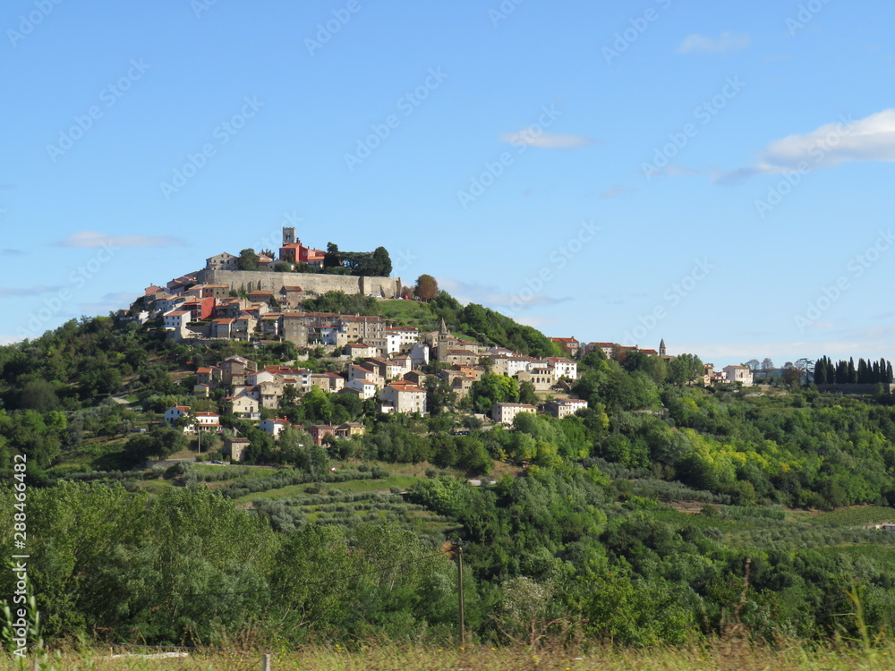 village in the mountains Motovun croatia