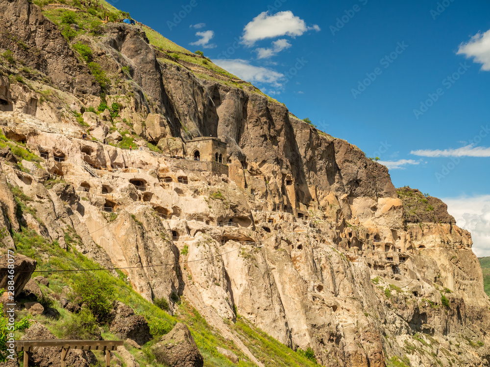 Famous Vardzia cave monastic complex in Georgia
