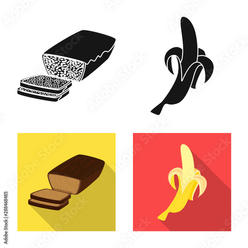 Vector design of natural and vegetarian icon. Collection of natural and eating stock symbol for web.