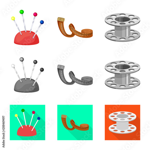Isolated object of craft and handcraft icon. Set of craft and industry stock symbol for web.