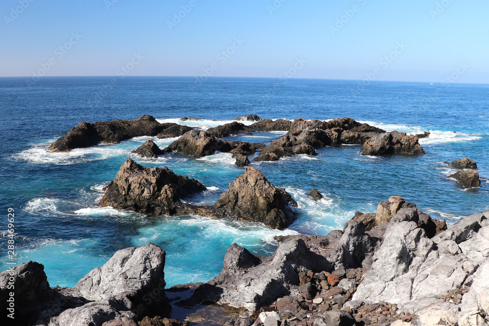 Rocky beach in Tenerife, Spain