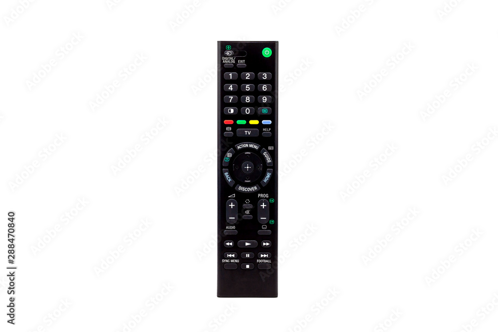 Receiver tv remote control white background Receiver tv remote control white background