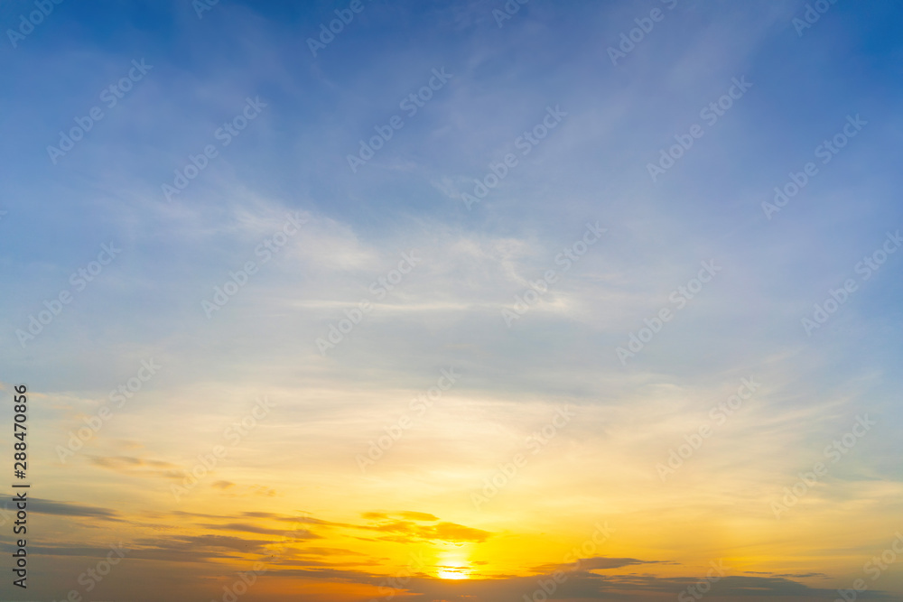 Colorful sky in twilight time, background