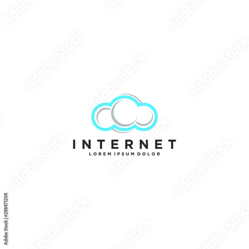 Cloud modern logo for internet or technology business