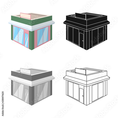 Vector design of retail and storefront logo. Set of retail and commercial vector icon for stock.