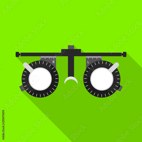 Vector design of test and frame icon. Set of test and optometric stock vector illustration.