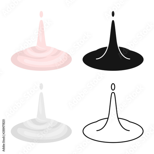 Vector illustration of puddle and milk icon. Collection of puddle and drip stock symbol for web.